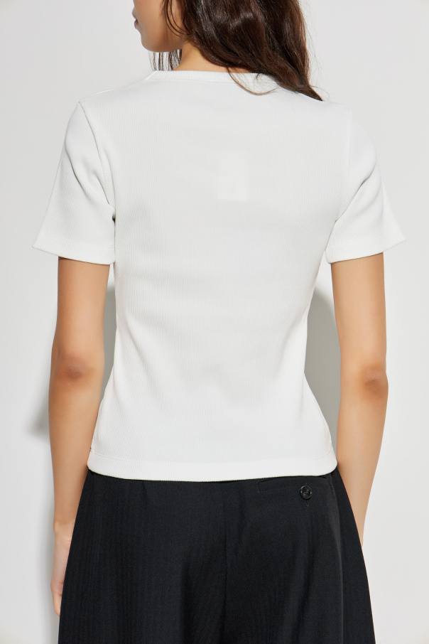 Tory Burch Ribbed top with logo patch | Women's Clothing Tory Burch Ribbed top with logo patch | Women's Clothing
